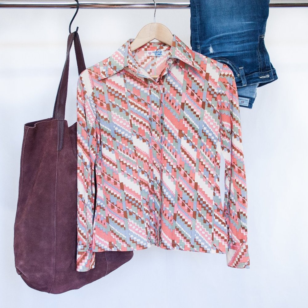 Vintage 1970's College Town Button Shirt